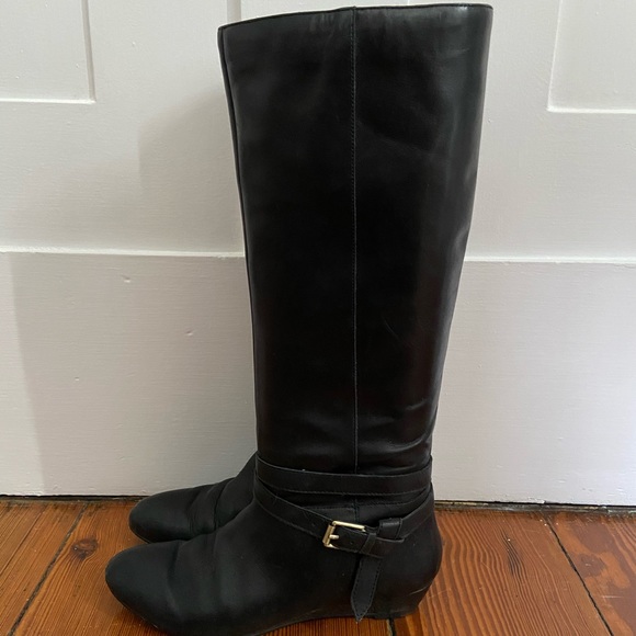Lands End Canvas black leather boots, size 7 - Picture 3 of 8